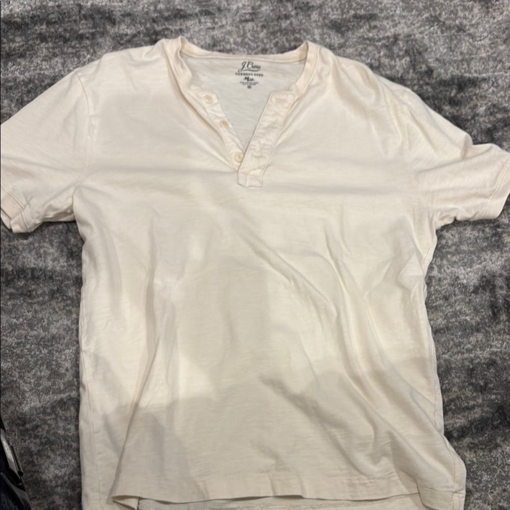 J. Crew Cream Short Sleeve Tee
